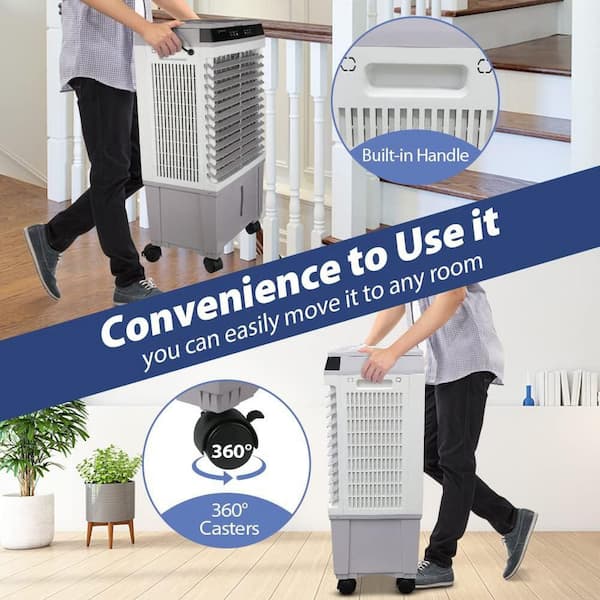 MELEZOOM 1800 CFM Windowless 3-Speed Portable Air Conditioner for