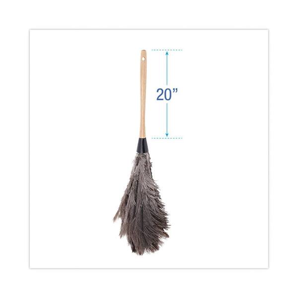 Boardwalk Professional Ostrich Feather Duster Wood Handle 20" Gray 20GY 
