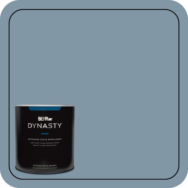 BEHR DYNASTY 1 qt. #560F-5 Bleached Denim Satin Enamel Interior Stain-Blocking Paint & Primer