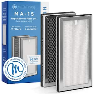 Modify MA-15 6 in. x 11 in. x 1.5 in. Genuine Replacement Fiber Air Filter and Activated Carbon Silver (1-Pack)