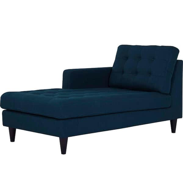 MODWAY Empress Azure Left-Arm Upholstered Fabric Chaise