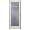 30 in. x 80 in. Left Hand Recipe Pantry Frosted Glass Primed Wood Single Prehung Interior Door