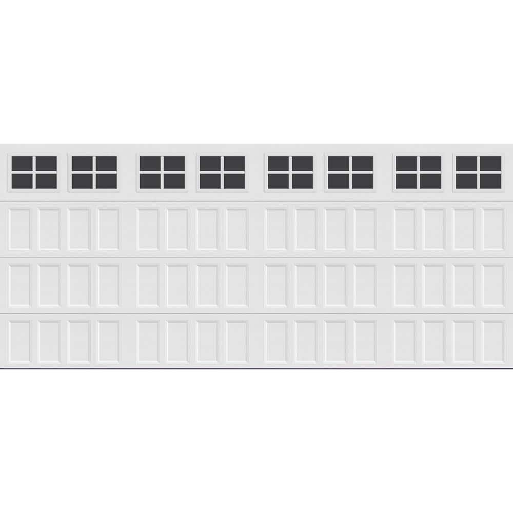 Bridgeport Steel Narrow Panel 16ft. X 7ft. Insulated 6.3 R-Value White Garage Door with windows price history on PriceWatchPro