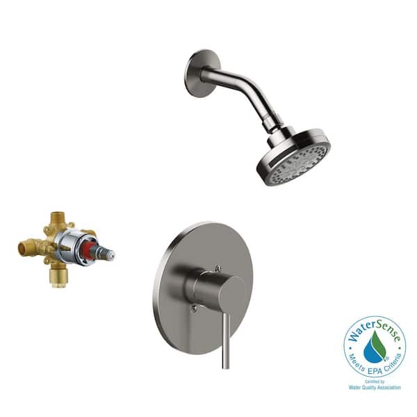 Design House Middleton II Transitional 1-Handle 3-Spray Bath and Shower Wall Trim Kit in Polished Chrome (Valve included)