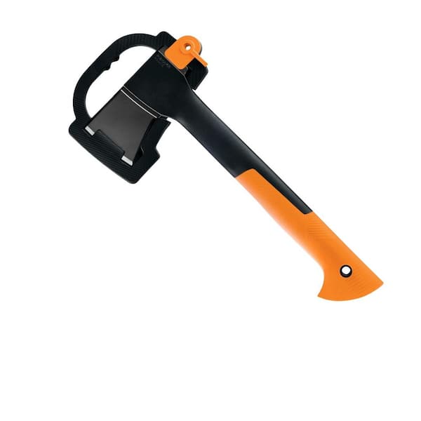 14 in. Wood Handle Hatchet, 1.5lb X7 Lightweight Wood Splitter for Small to Medium Size Logs with Shock-Absorbing Handle
