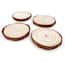 Project Craft DIY Natural Round Wood Slice Coasters for Drinks, Decor and Crafts (4-Pack)