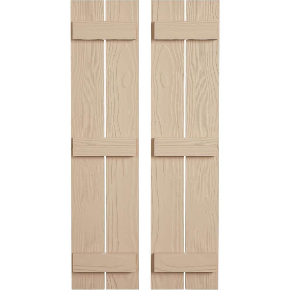 11.5 in. x 86 in. Timberthane Polyurethane 2-Board Spaced Board-n-Batten Sandblasted Faux Wood Shutters Pair price history on PriceWatchPro