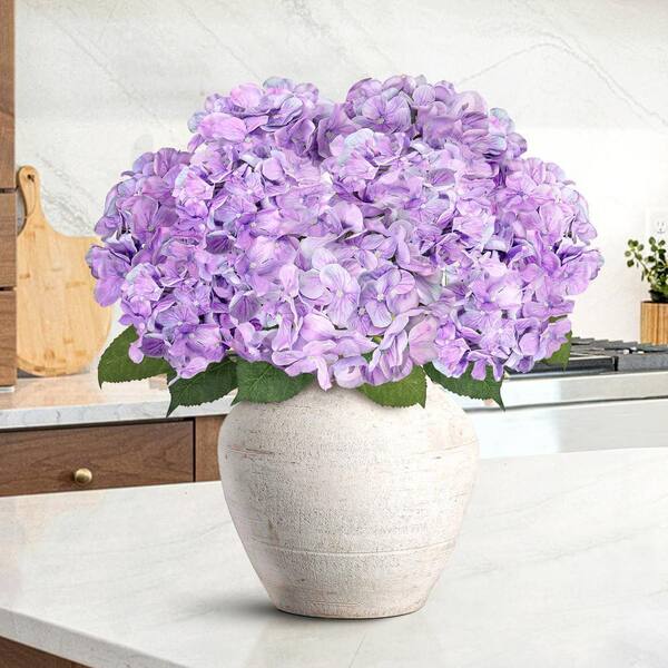 LIVING LUXURY 20 in. Deluxe Natural-Look Purple Artificial