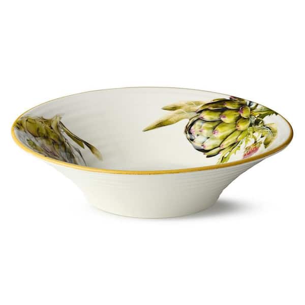 Certified International Verdura 108 fl. oz. Assorted Colors Stoneware Pasta Bowl 13 in. x 3.25 in.