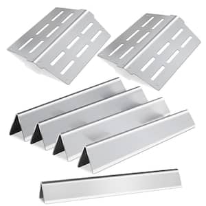 Gas Grill Replacement Parts with 5-Piece Stainless Steel Flavorizer Bars and Stainless Steel Heat Deflector (2-Piece)