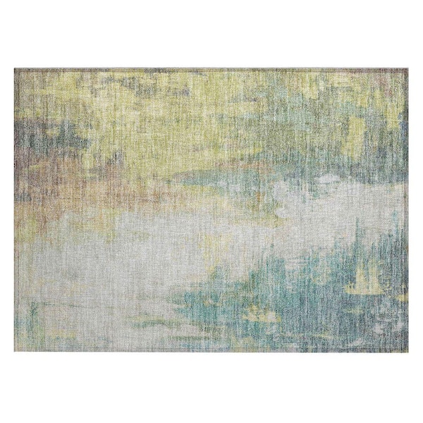 Chantille Machine Washable Indoor/Outdoor Abstract ACN1977 Seafoam 2 ft. x 3 ft. Accent Rug