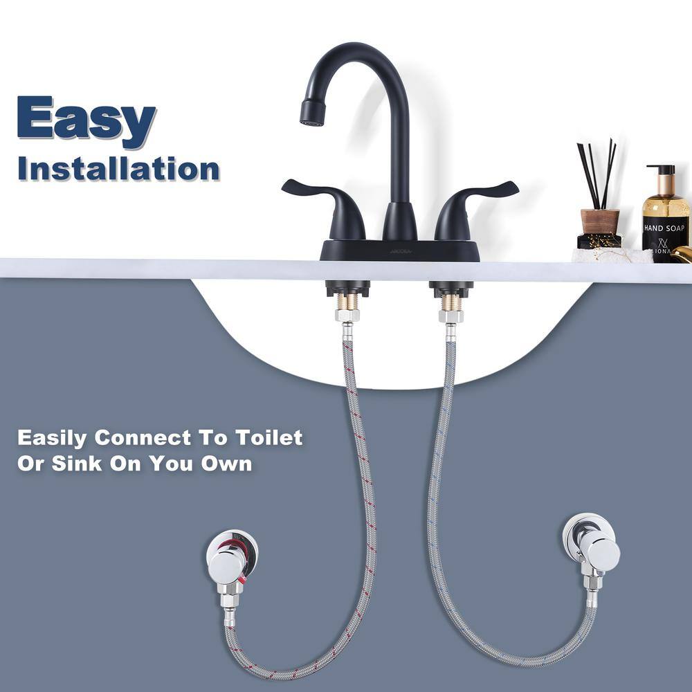 16-Inch Gray Braided Nylon Faucet Supply Line