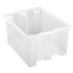 QUANTUM STORAGE SYSTEMS 15 Gal. Genuine Stack and Nest Tote in Gray ...