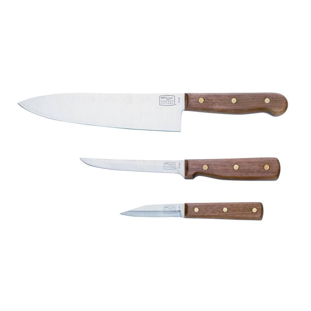 Chicago Cutlery Tradition 3 Piece High Carbon Stainless Steel Assorted Knife Set