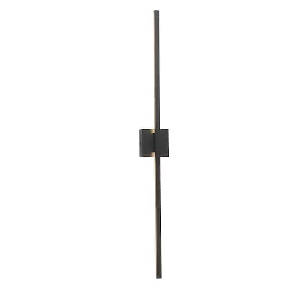 UMEILUCE 1-Light 43.7 In. Black Linear LED Wall Sconce for Stairs Living Room Bathroom, 3000K Warm Light
