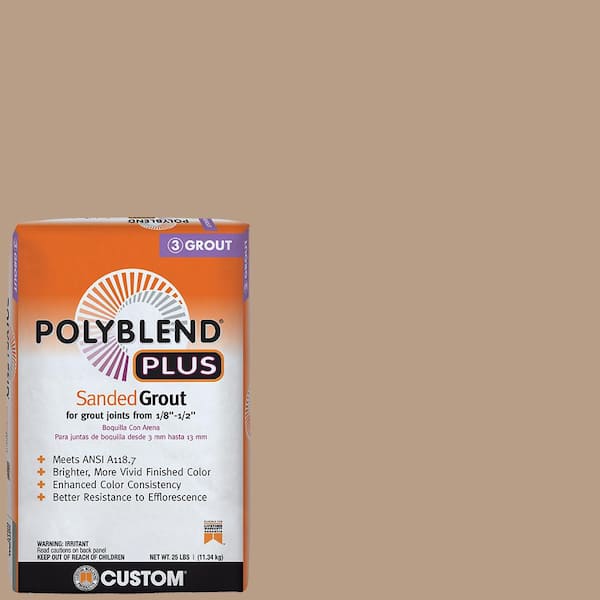Custom Building Products Polyblend Plus #380 Haystack 25 lb. Sanded Grout