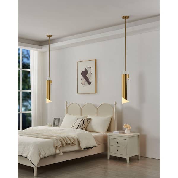 Thesis Enzio 6-inch 1-light Brushed Gold Pendant Light with