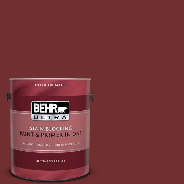 BEHR ULTRA 1 gal. #UL110-1 Tuscan Russet Matte Interior Paint and Primer in One