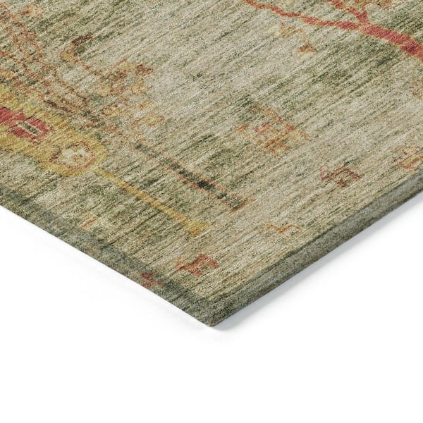 Chantille Machine Washable Indoor/Outdoor Abstract ACN1922 Aloe 5 ft. x 7 ft. 6 in. Area Rug