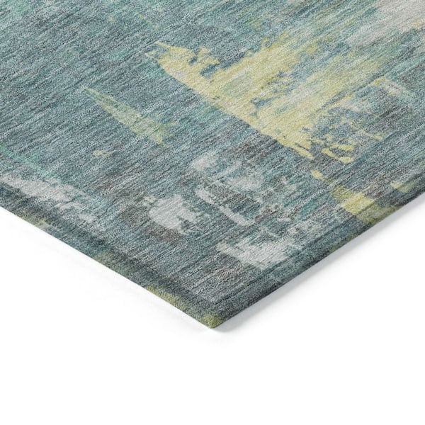 Chantille Machine Washable Indoor/Outdoor Abstract ACN1977 Seafoam 2 ft. x 3 ft. Accent Rug