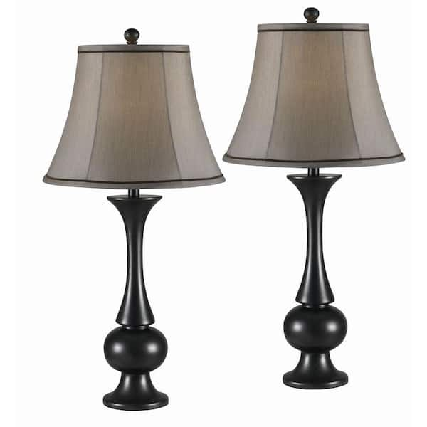 Kenroy Home Abbott 29 in. Metallic Bronze Table Lamp Set (2-Pack)