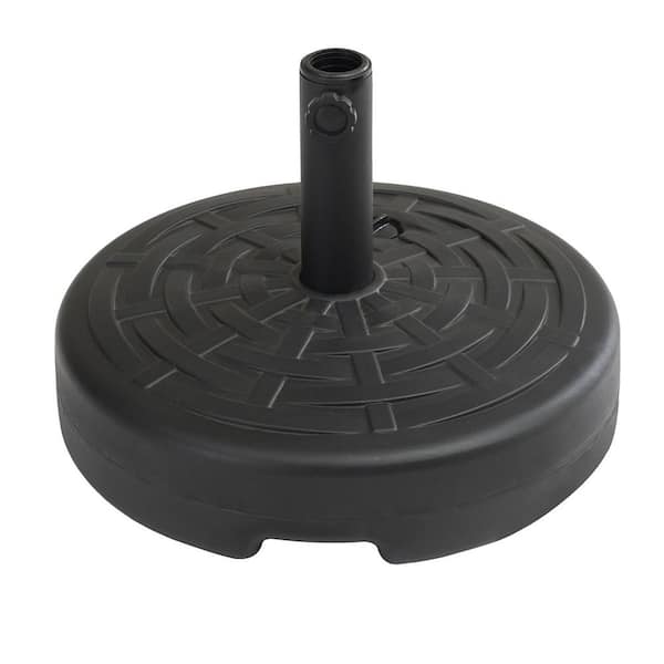 ANGELES HOME 5 lbs. Plastic Patio Umbrella Base in Black
