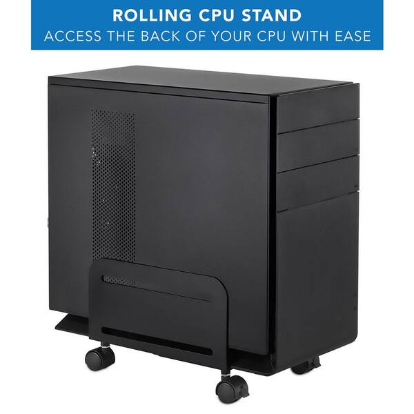 Height Adjustable Computer Tower Stand, ATX-Case CPU Holder Under