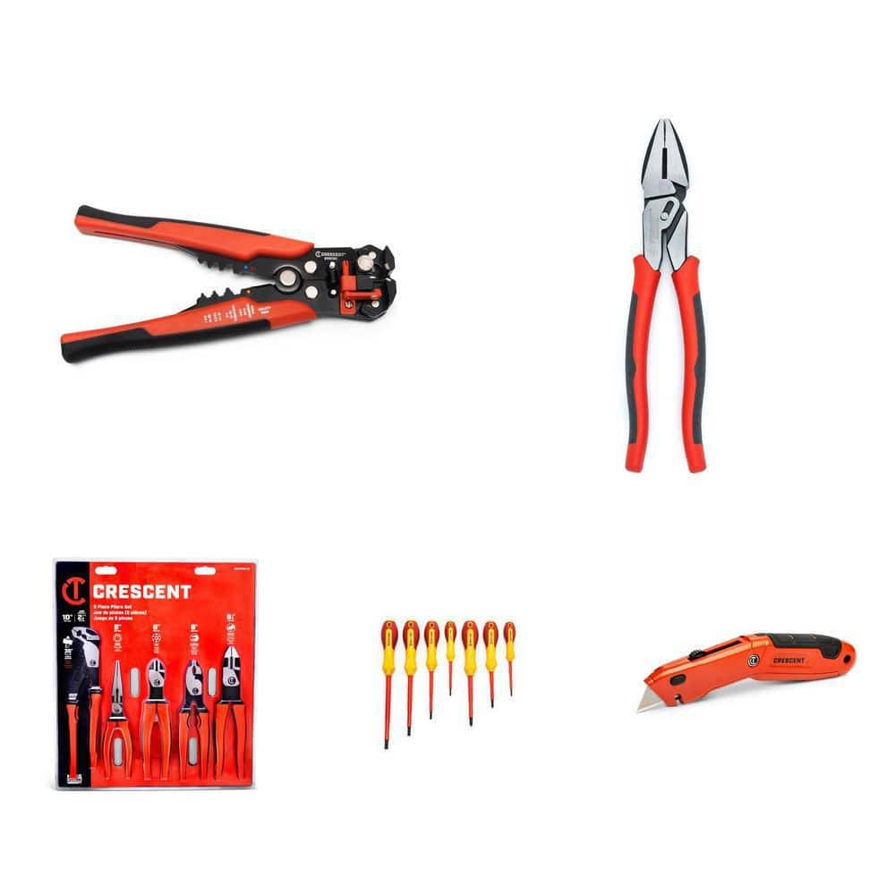 Crescent Z2 Mixed Pliers Set with Dual Material Grips (5-Piece