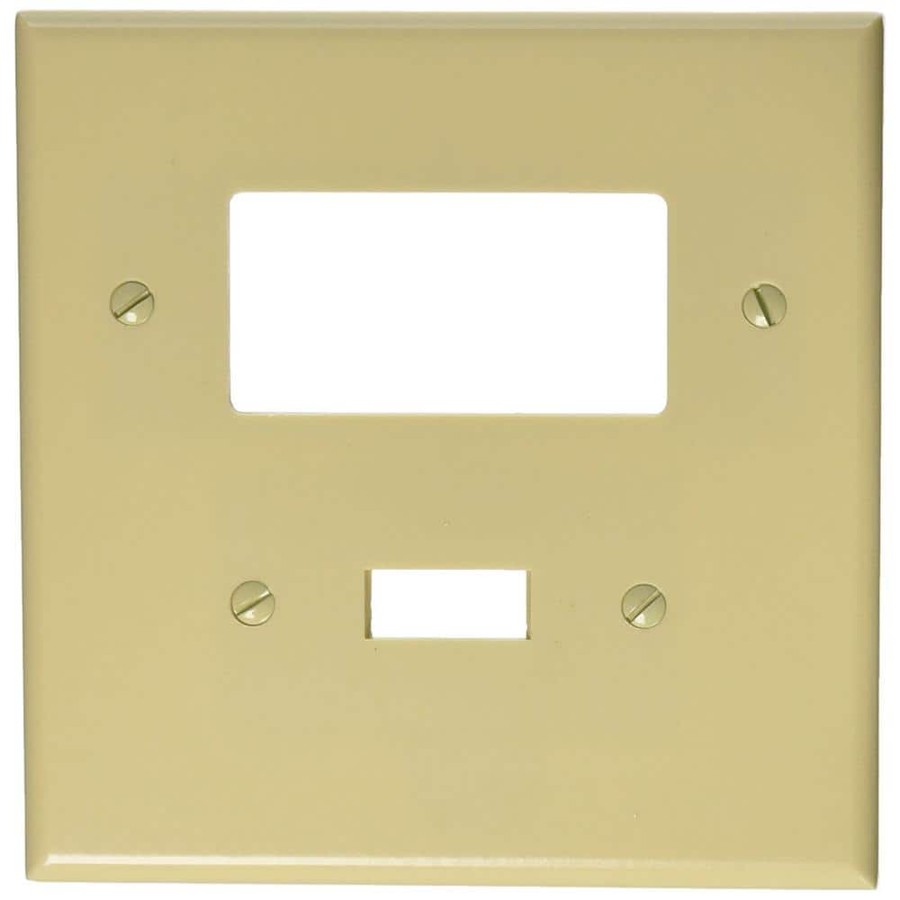 Ivory 2-Gang Oversized Plastic Wall Plate