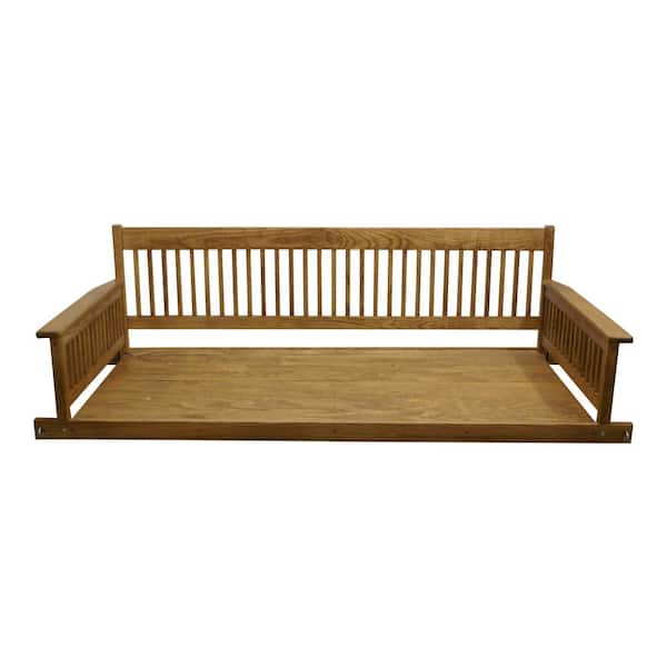 Unbranded Plantation 2-Person Daybed Maple Wooden Porch Patio Swing