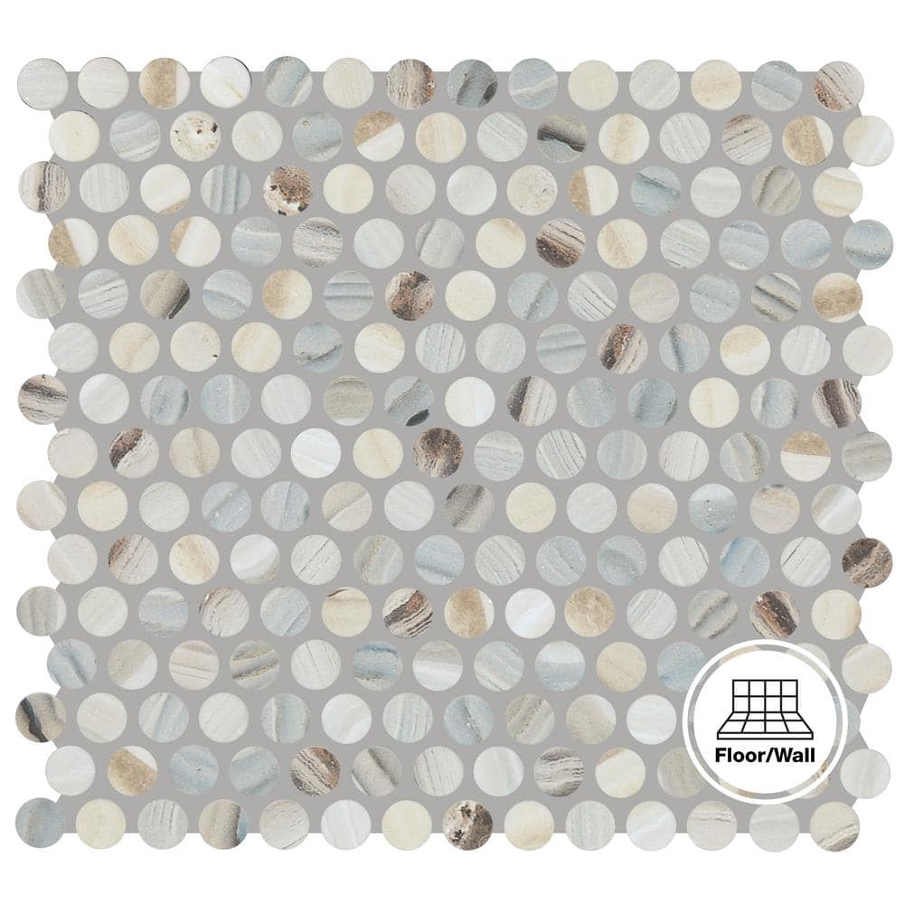 Maron❕ Daltile Lamora Marble Coastal Blue 11 in. x 13 in. Glazed