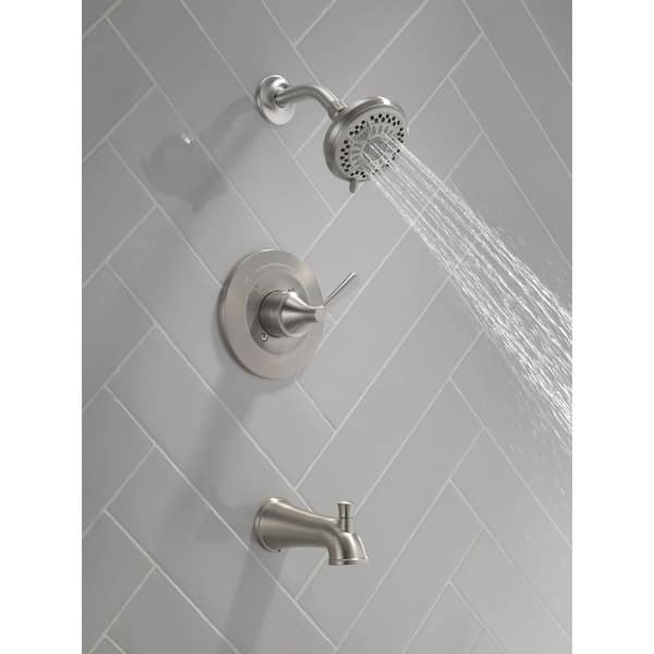 Casara Single-Handle 6-Spray Tub and Shower Faucet in Spotshield Brushed Nickel (Valve Included)
