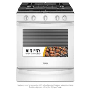 5.8 cu. ft. Smart Slide-In Gas Range with Air Fry, When Connected in White