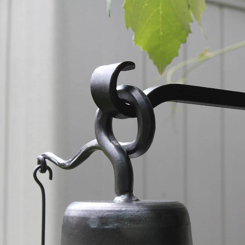 Black Wrought Iron Wall Bracket Set with Curved Hooks