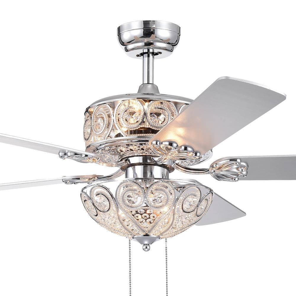 UPC 653341235282 product image for Catalina 52 in. Indoor Chrome Hand Pull Chain Ceiling Fan with Light Kit | upcitemdb.com