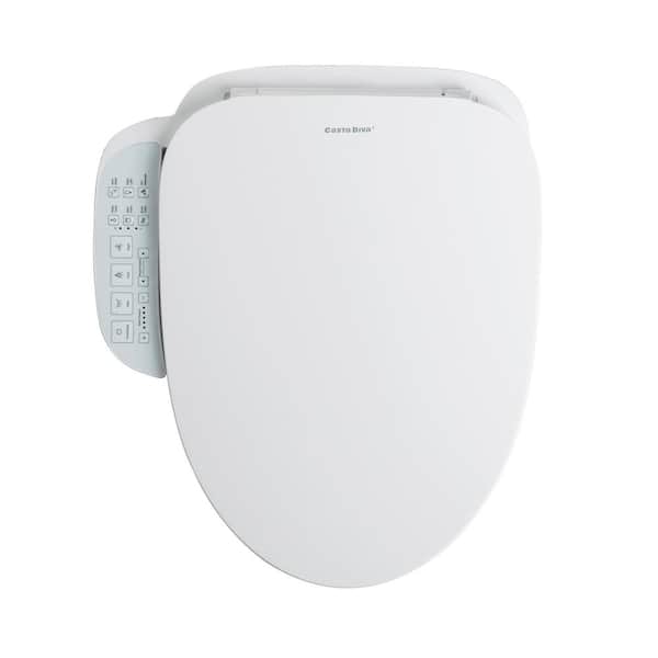 Casta Diva CD-BT05 Elongated Electric Bidet Seat for Elongated Toilets with Side Panel in White