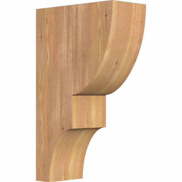 Ekena Millwork 5-1/2 in. x 12 in. x 20 in. Western Red Cedar Ridgewood Smooth Corbel