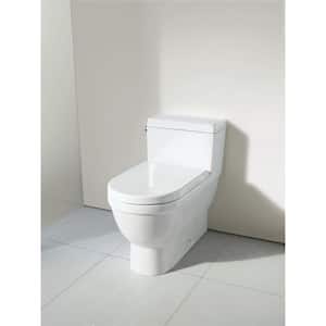 Starck 3 1-piece 1.28 GPF Single Flush Elongated Toilet in. white Seat Not Included