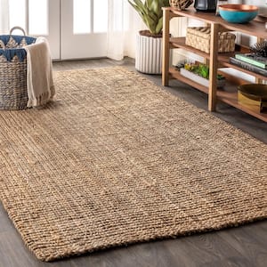 Pata Hand Woven Chunky Jute Natural 10 ft. x 13 ft. Area Rug
