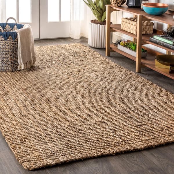 JONATHAN Y Pata Hand Woven Chunky Jute Natural 10 ft. x 13 ft. Area Rug