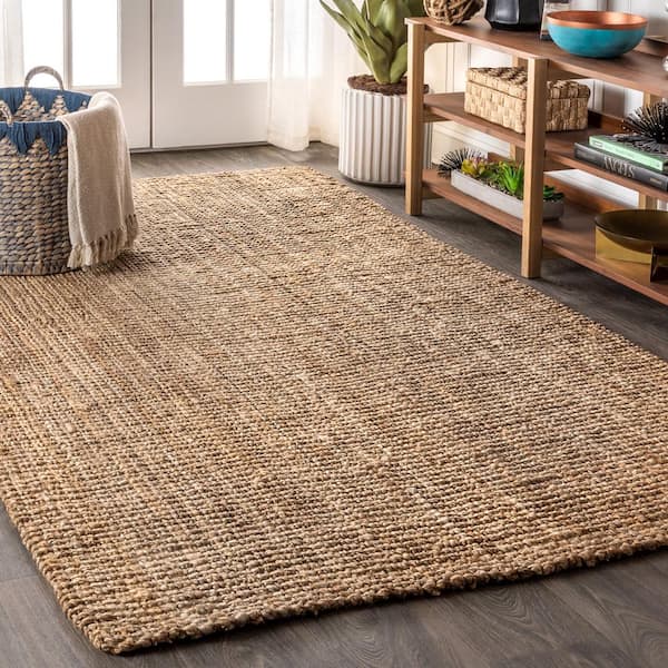 Pata Hand Woven Chunky Jute Natural 12 ft. x 18 ft. Area Rug