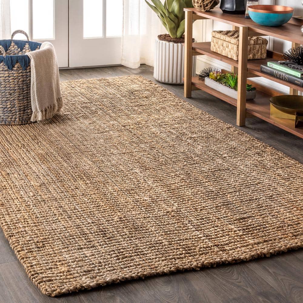 Pata Hand Woven Chunky Jute Natural 9 ft. x 12 ft. Area Rug price history on PriceWatchPro