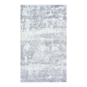 Elbrus Contemporary Abstract Bone 5 ft. x 8 ft. Hand-Knotted Area Rug