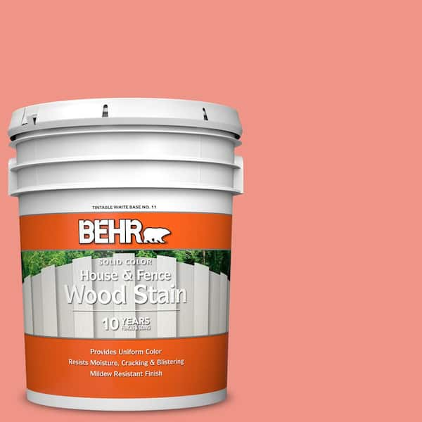 BEHR 5 gal. #P180-4 Guava Jelly Solid Color House and Fence Exterior Wood Stain