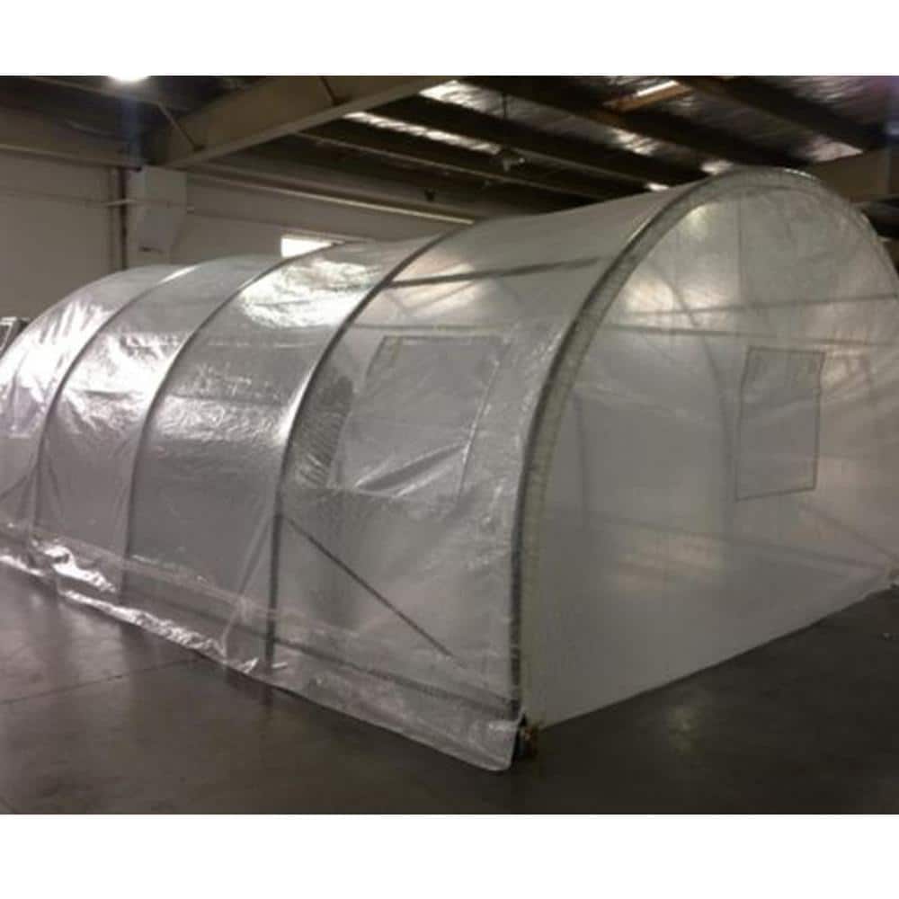 5 Piece Greenhouse Canopy Enclosure Kit Clear Fiber UV Blocker For 12 X 20 Frame 