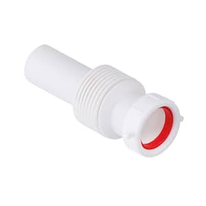 Form N Fit 1-1/4 in. White Plastic Slip-Joint Sink Drain Tailpiece Extension Tube
