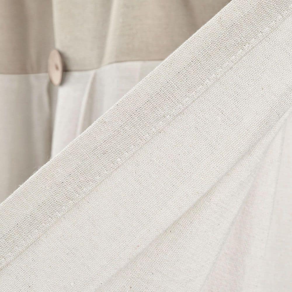 Linen Button Pleated Rod Pocket Window Valance