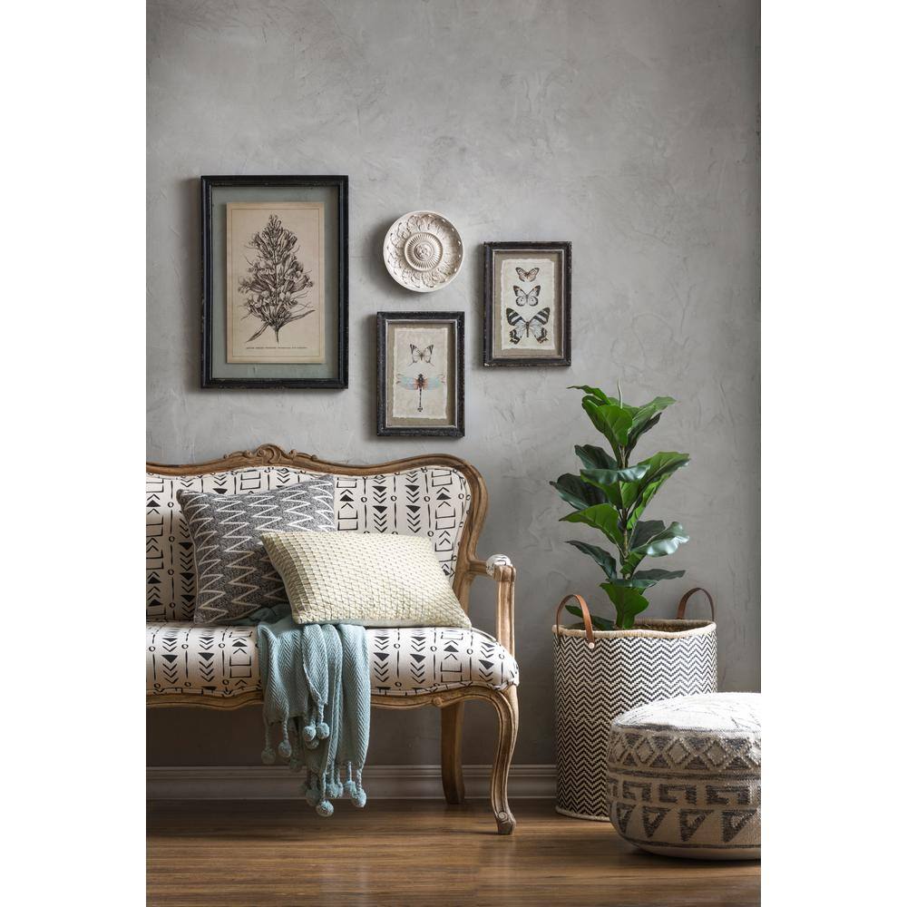 Set of 4 Black Wood Framed Botanical Wall Art Prints