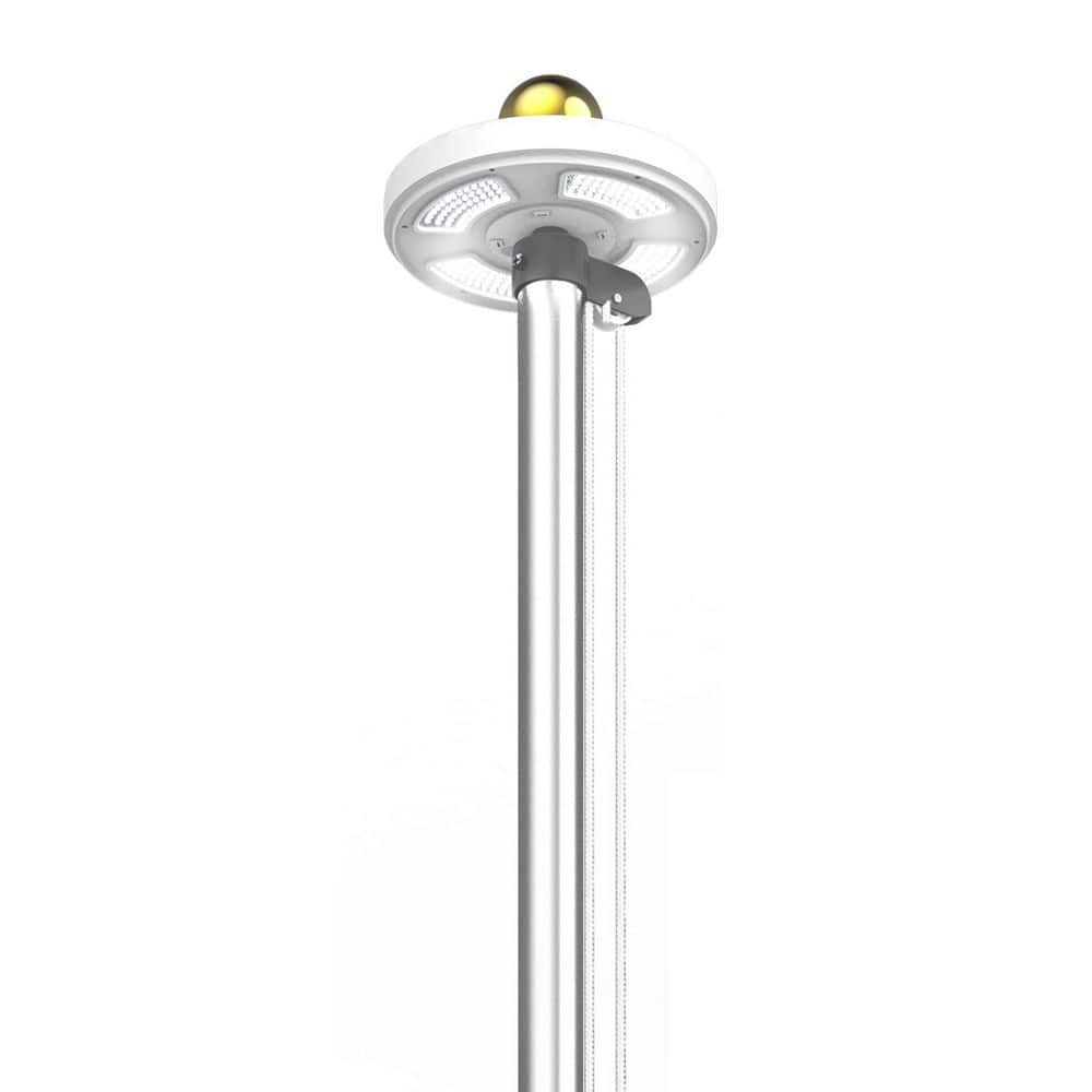 20 in. Adjustable Metal Flagpole Kit Heavy Duty Flag Pole Holder Solar Light Pulley Rope Outdoor House Kit price history on PriceWatchPro