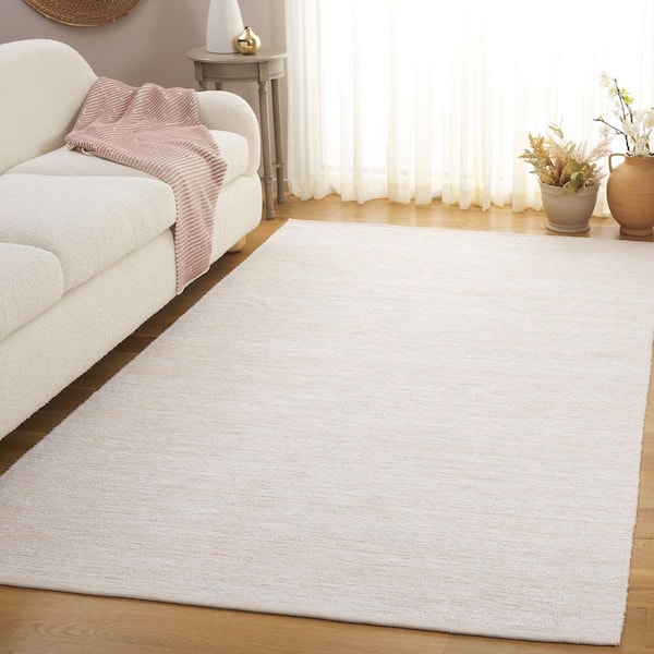 Montauk 6 ft. x 6 ft. Ivory Modern Solid Square Area Rug